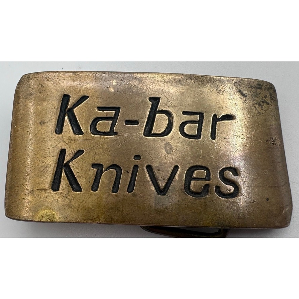 Ka-bar Knives Belt Buckle‎ Solid Brass Taiwan